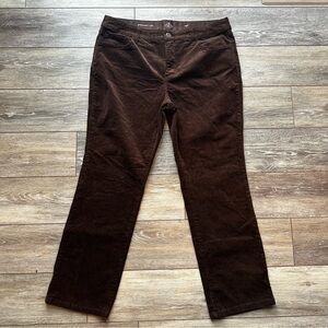 St John's Bay Dark Brown‎ Velvet Feel Corduroy Pants size 16P